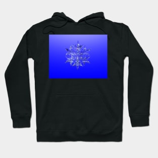 True Blue Fractal Snowflake Hoodie